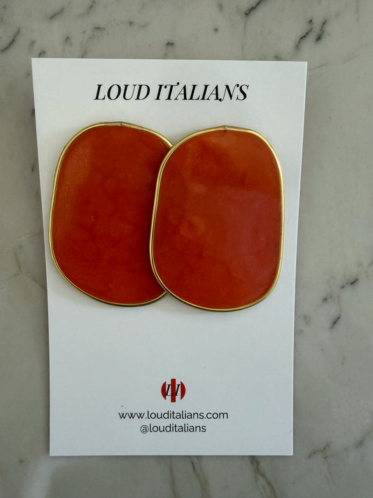 Loud Italian - Gold Orange Oval