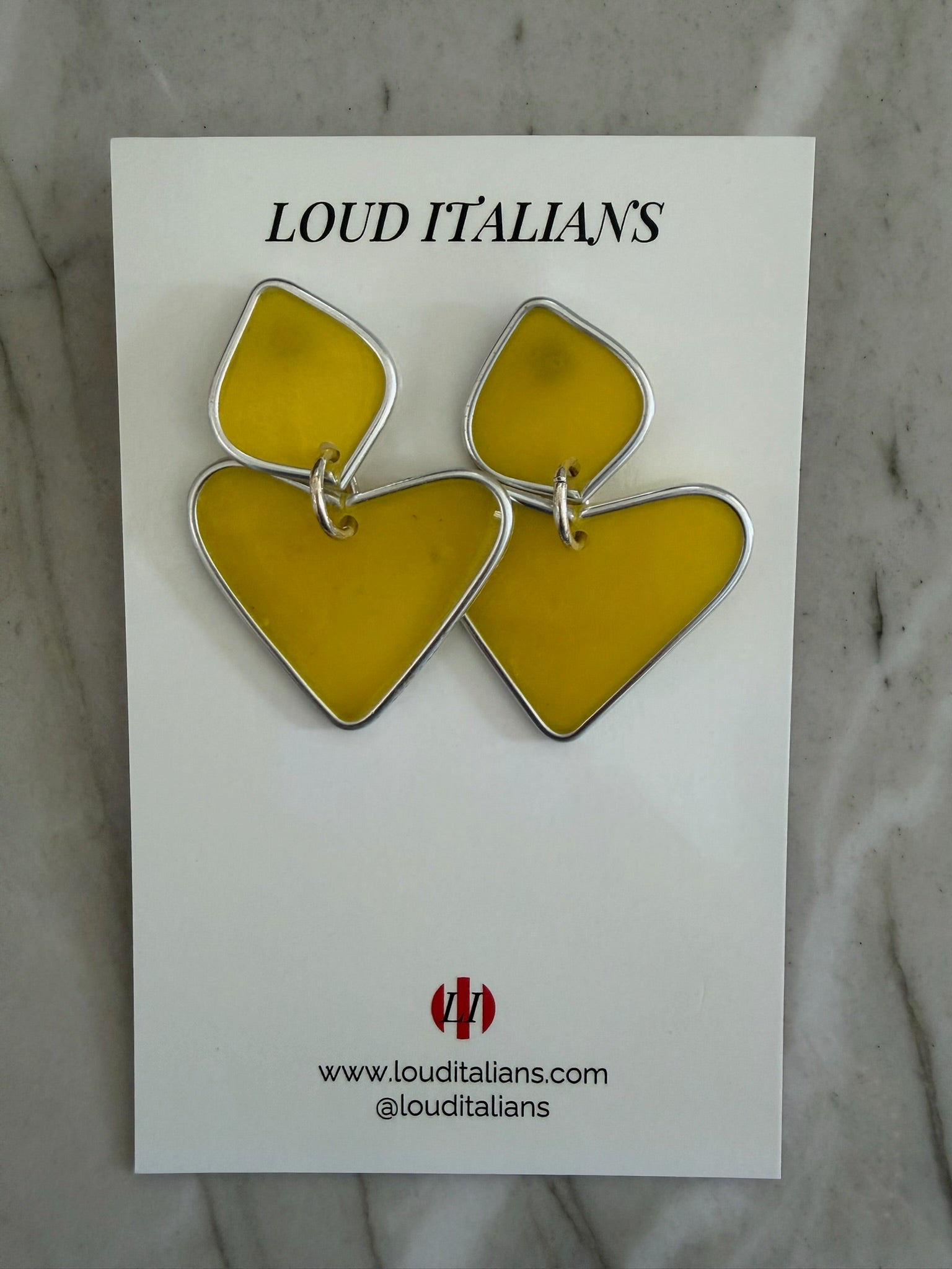 Loud Italian - Double Silver Yellow Heart