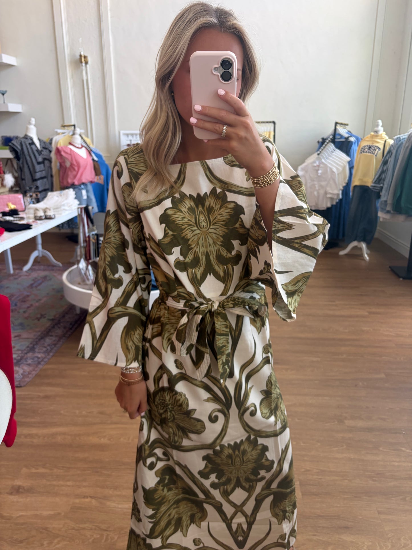 The Camelia Dress - Rosemore Olive