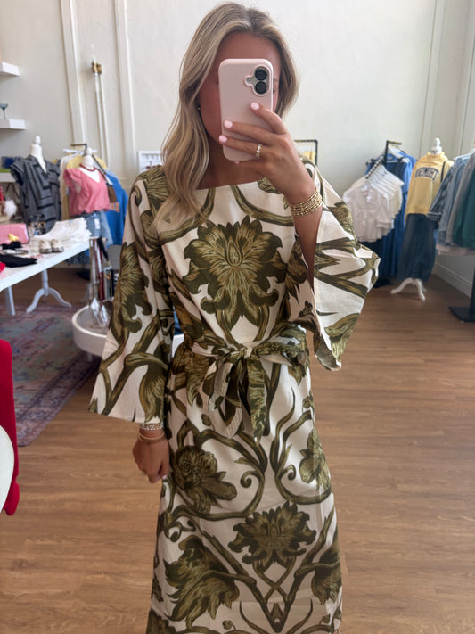The Camelia Dress - Rosemore Olive