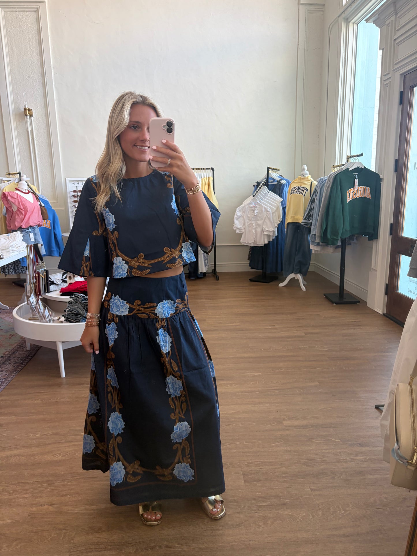 The Kara Skirt - Harvest Navy