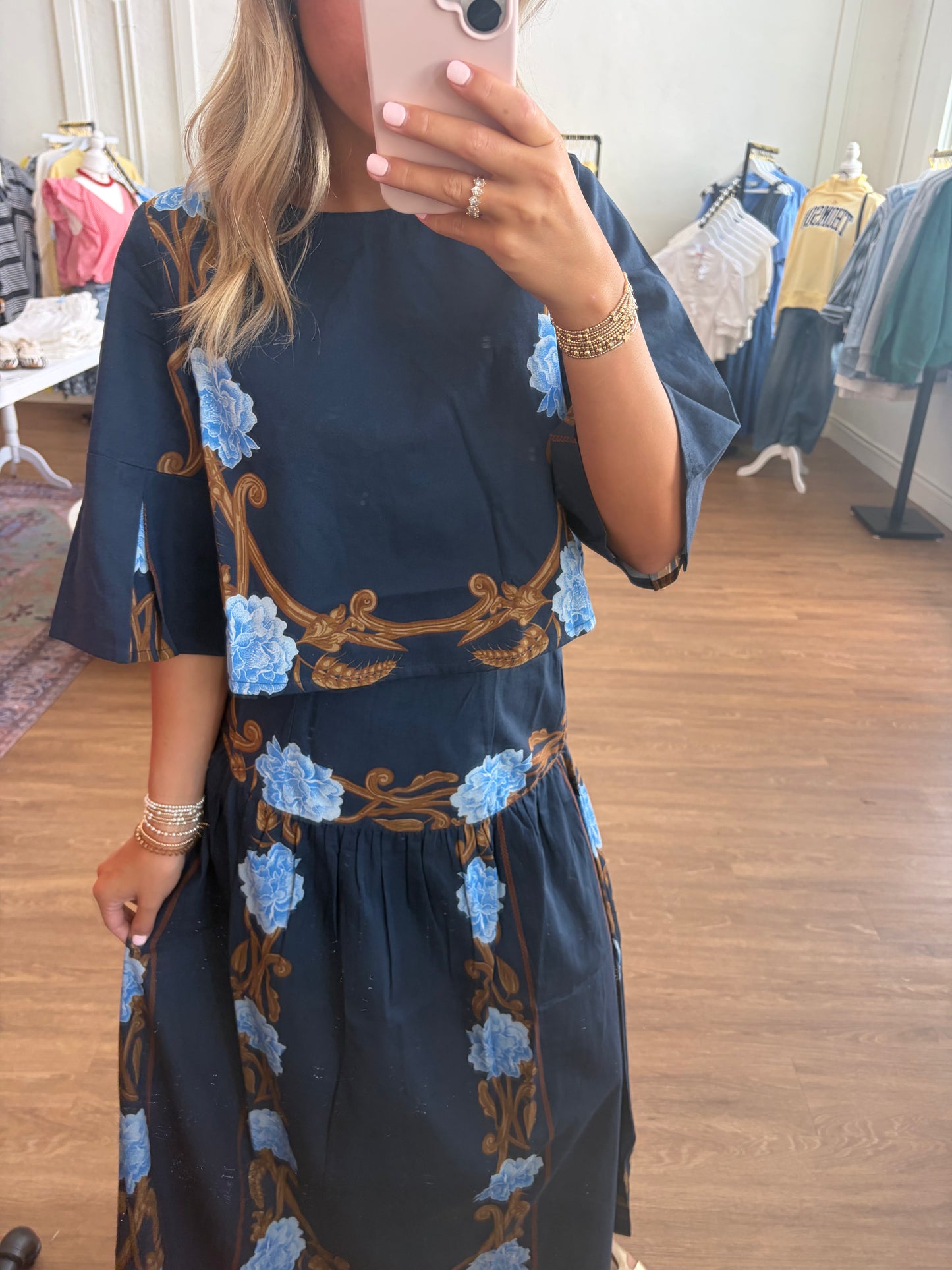 The Kara Skirt - Harvest Navy