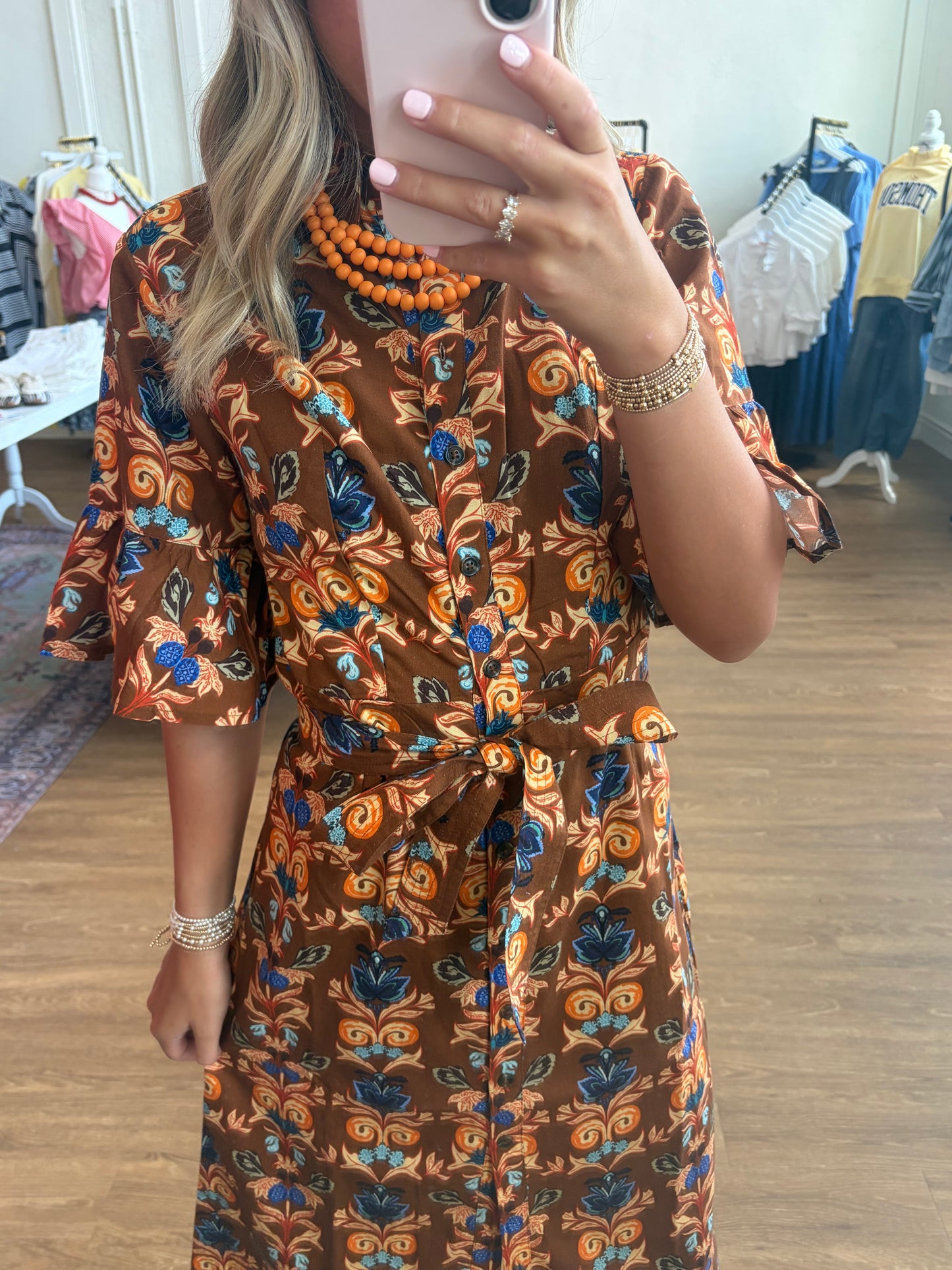 The Brooke Dress - Holly Walnut