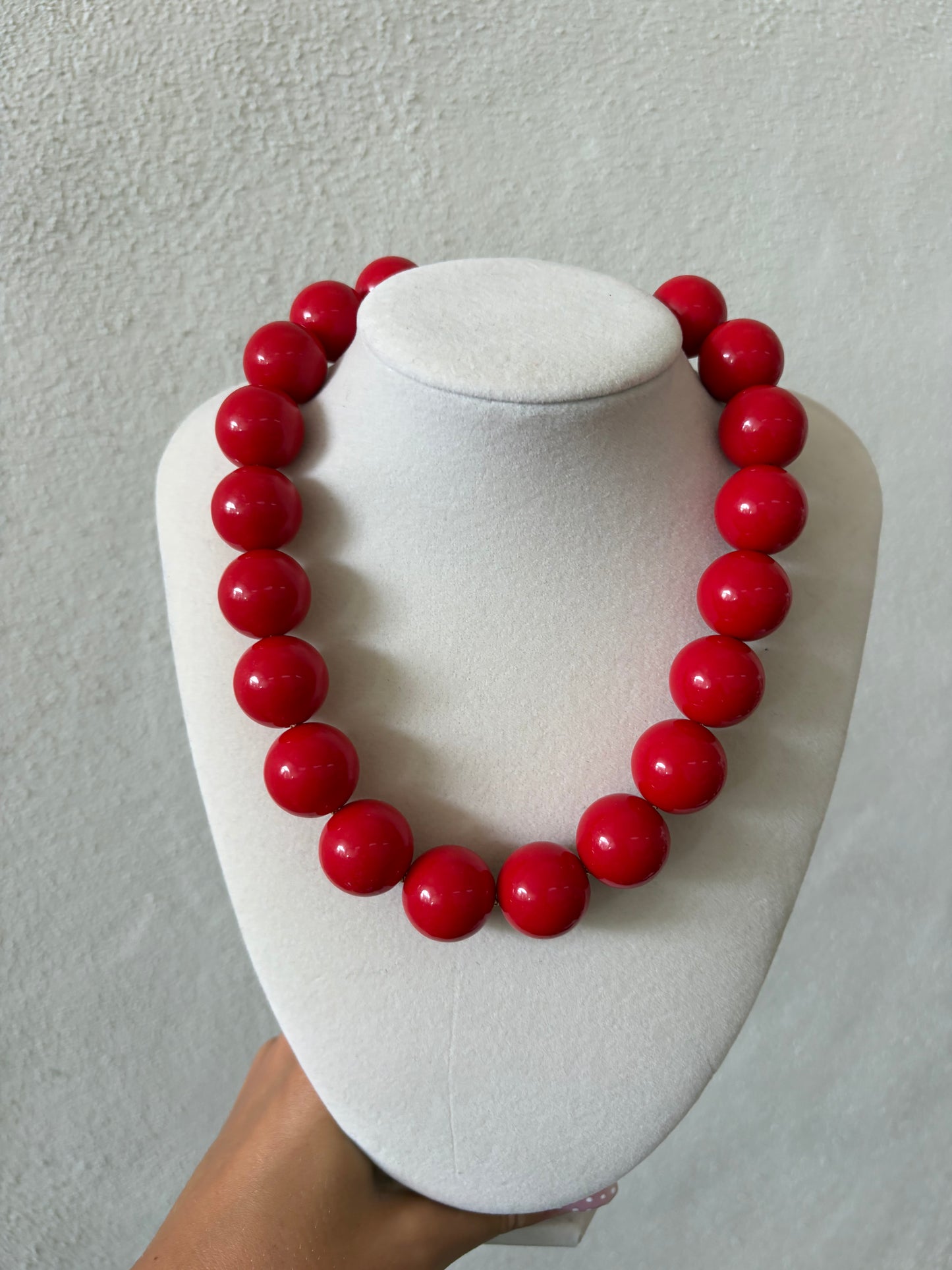 The Jensen Necklace- Cherry Red