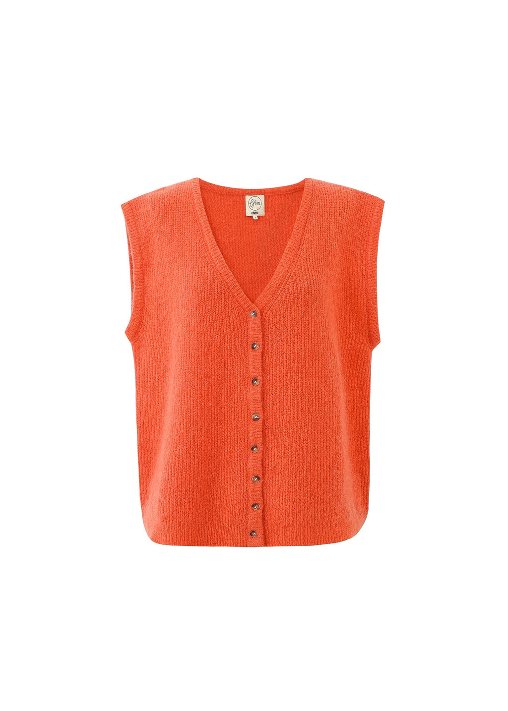Kukicha Red Orange Cardigan