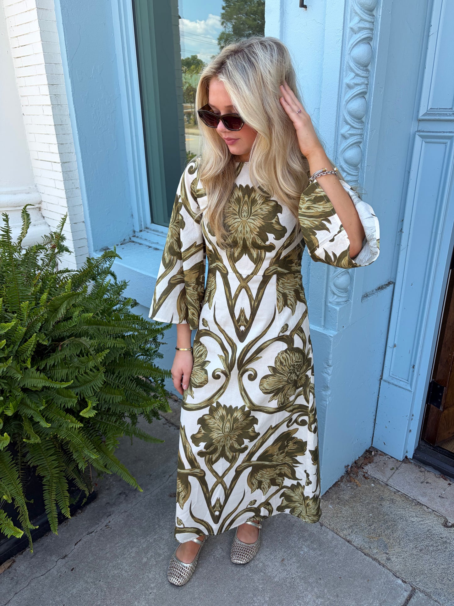 The Camelia Dress - Rosemore Olive