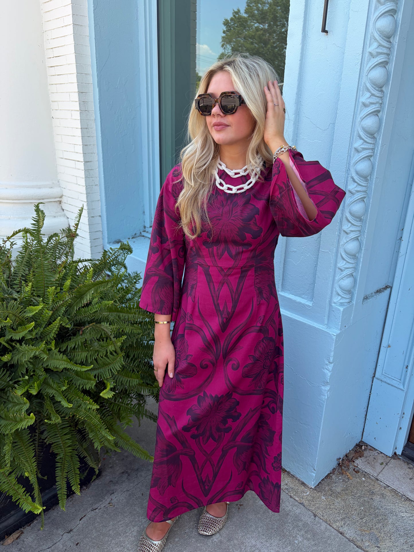 The Camelia Dress - Rosemore Mulberry