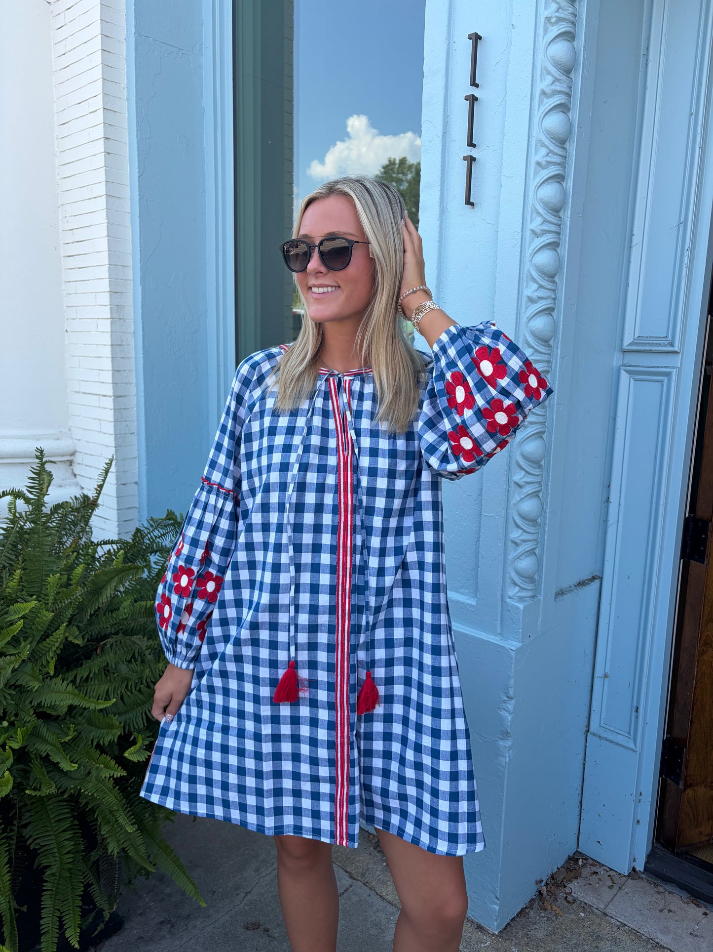 Tela - Football Plaid - Red/Blue