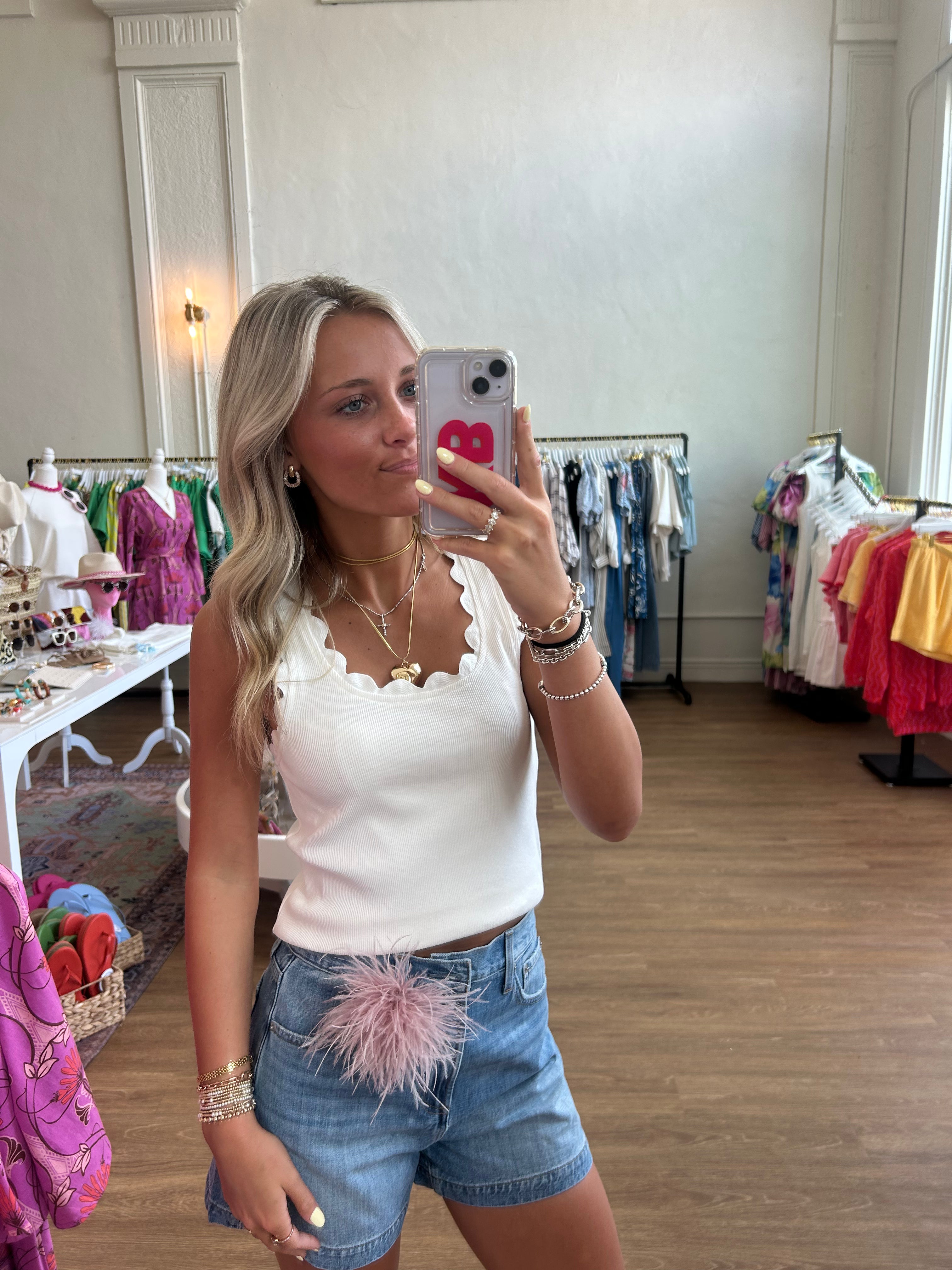 The Corinne Tank - White
