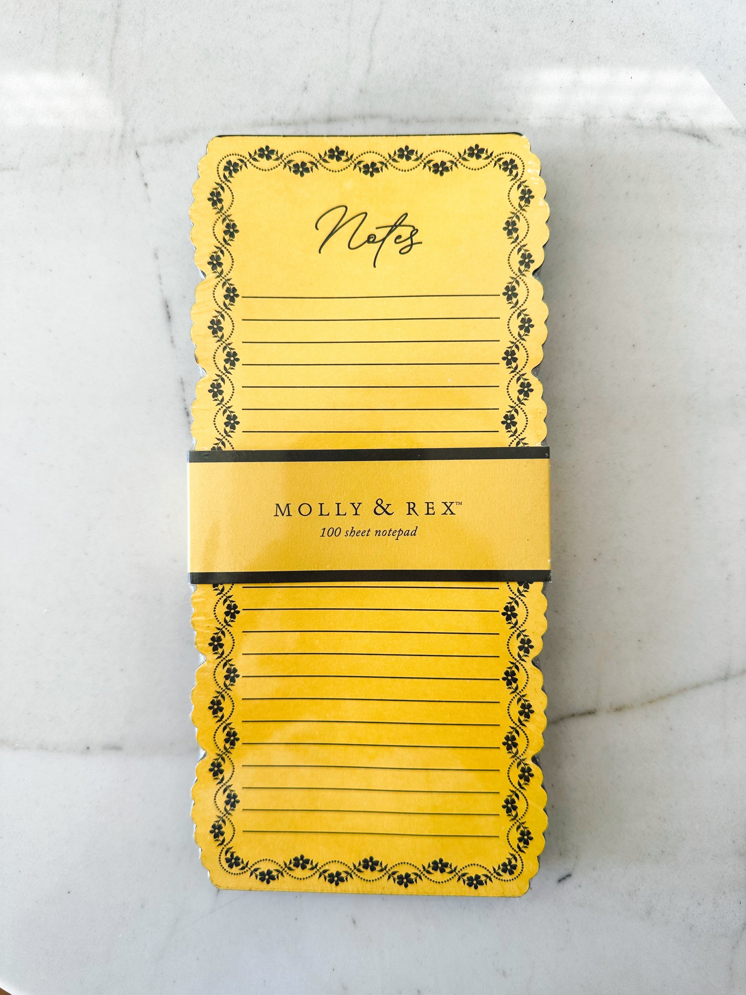 Mustard Vintage Border Magnet Notepad
