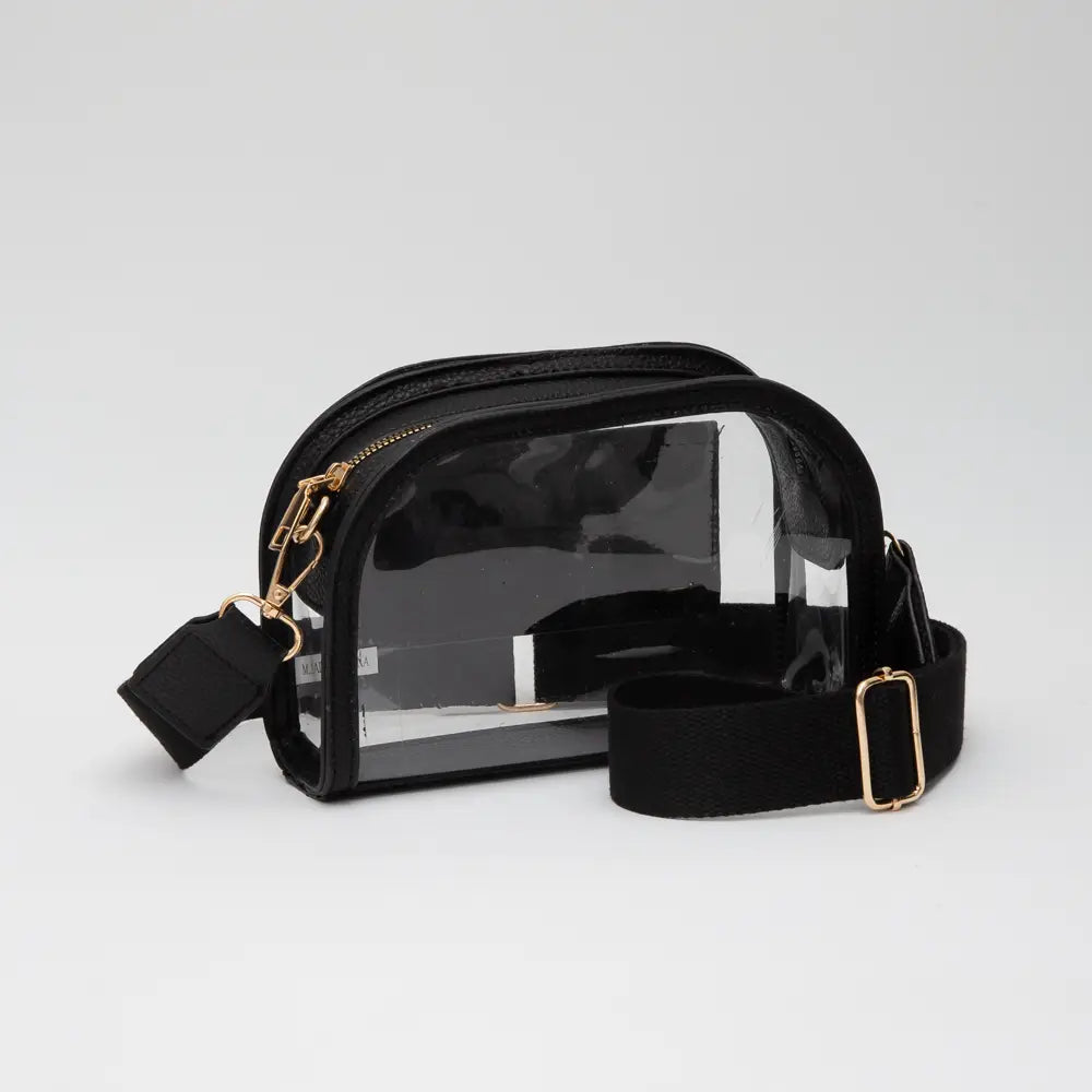 Crossbody Clear Stadium Bag - Black