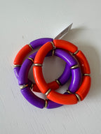 Orange and Purple Bangle Set