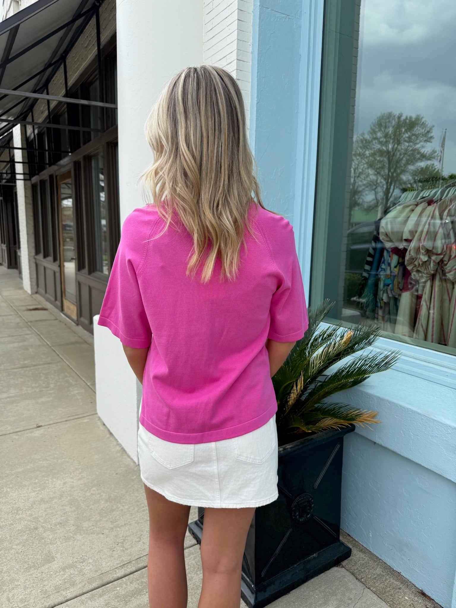 The Daze Denim Skirt- White