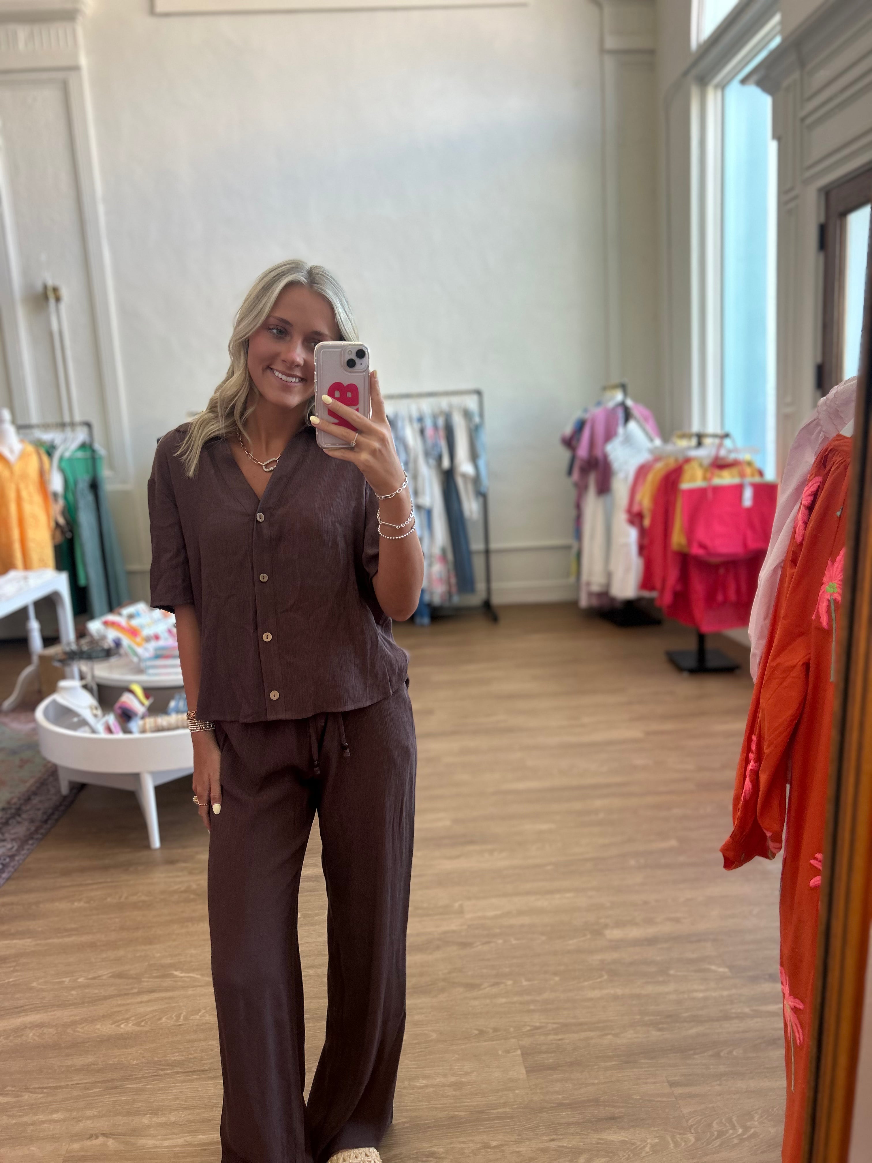 The Kaia Pants- Brown