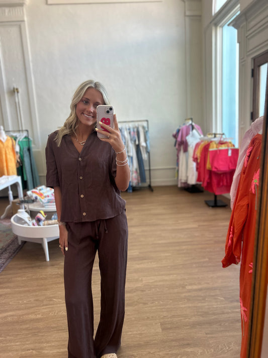 The Kaia Pants- Brown