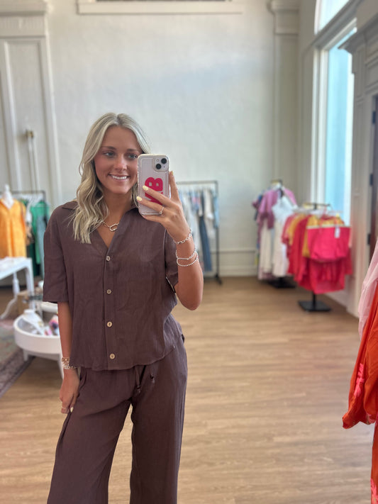 The Kaia Top- Brown