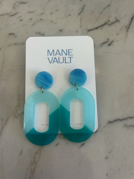 Acetate Oval Earrings