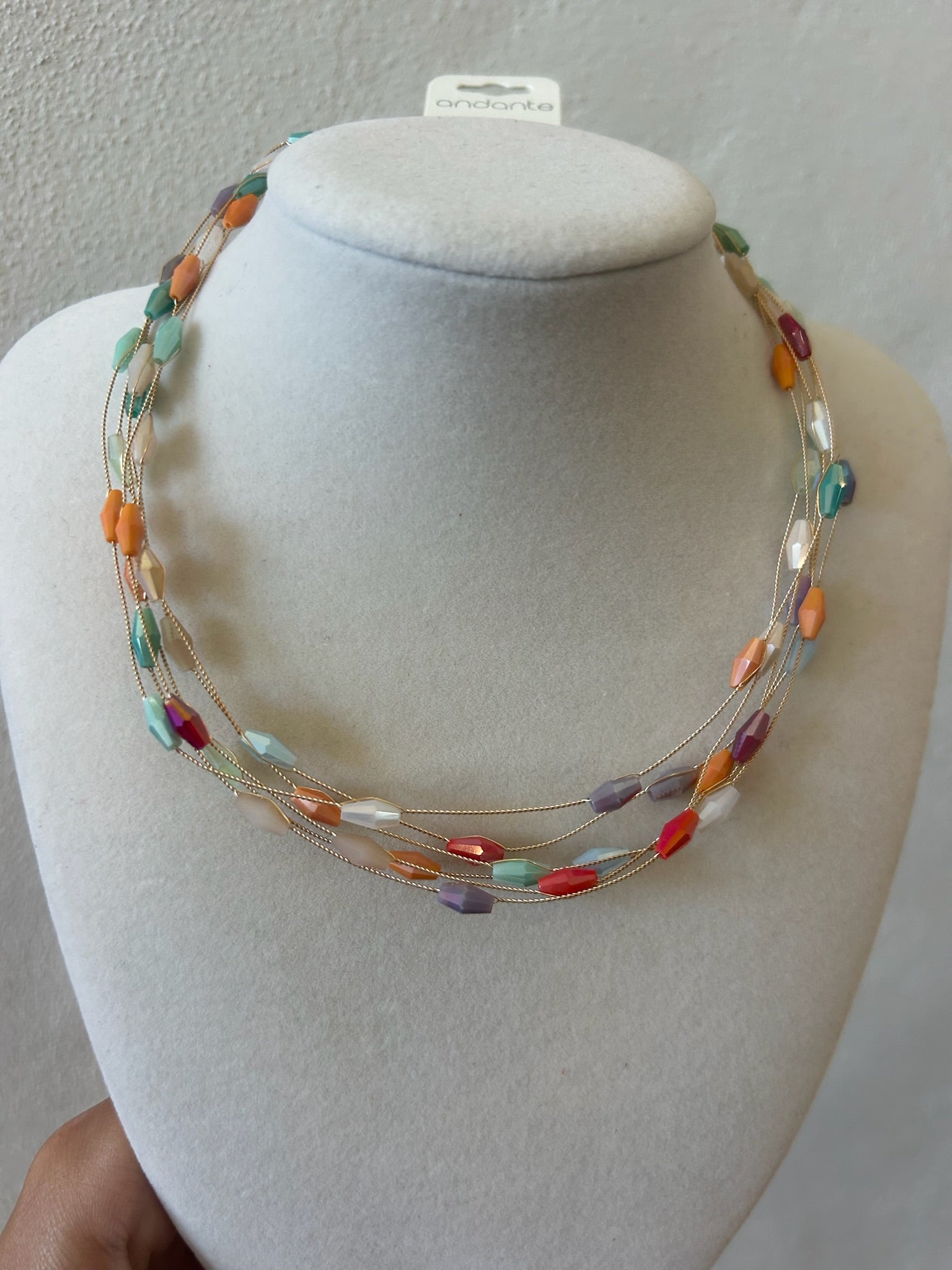 Wire Double Stone Choker