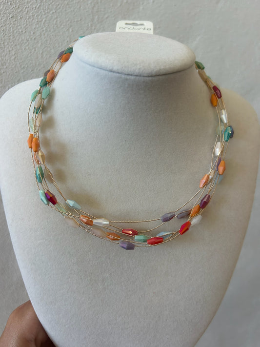 Wire Double Stone Choker