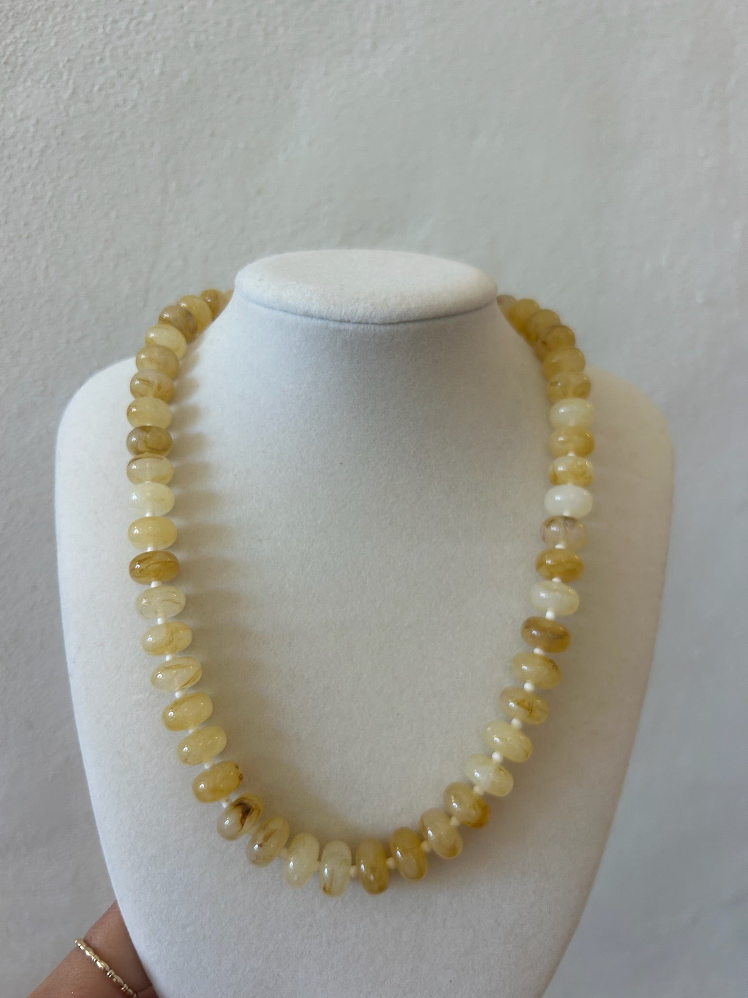 Marble Bead Necklace - Neutral