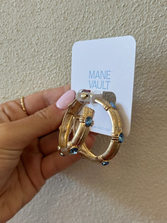 Color Stone Station Hoop - Blue