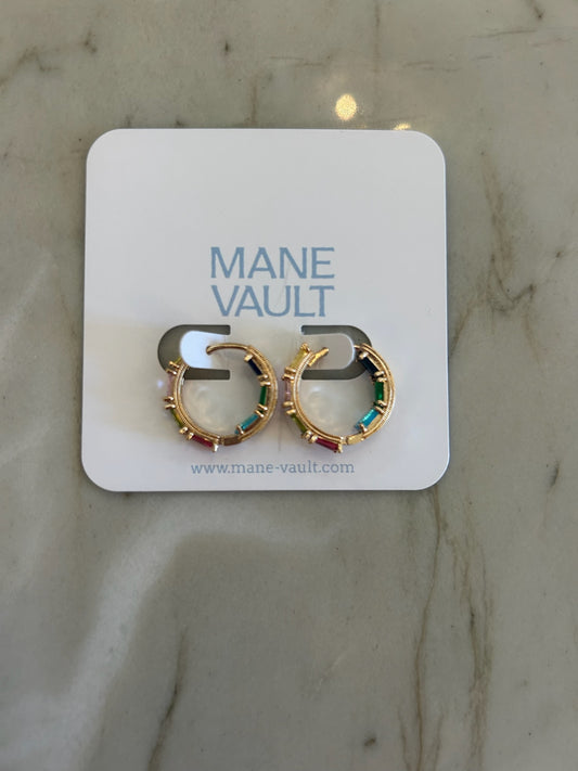 Colorful Baguette Earrings