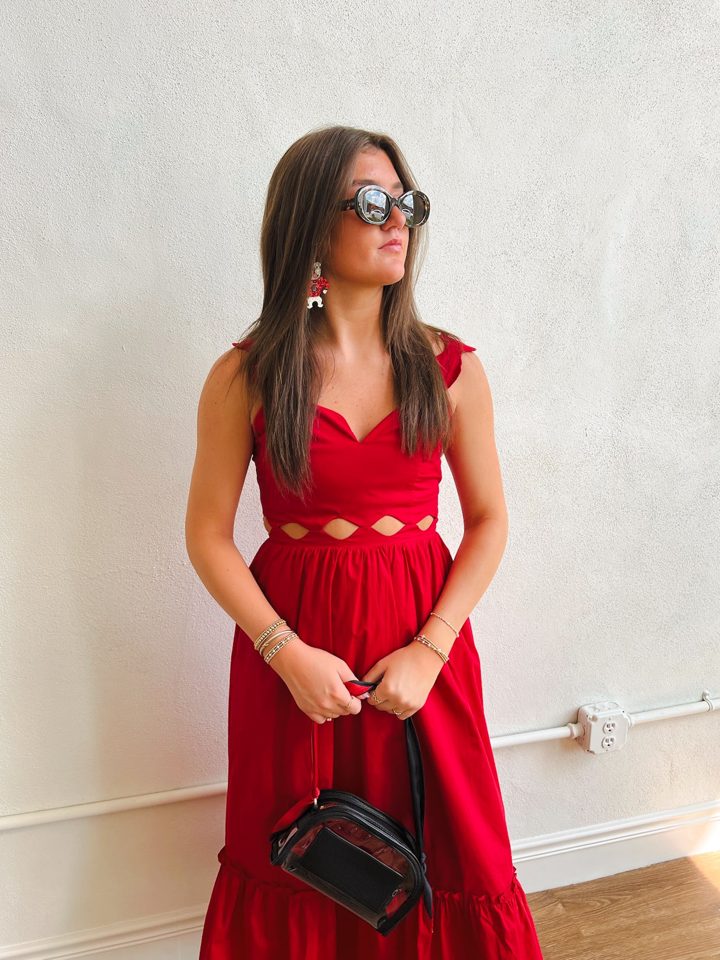 Riley Midi Dress - Red