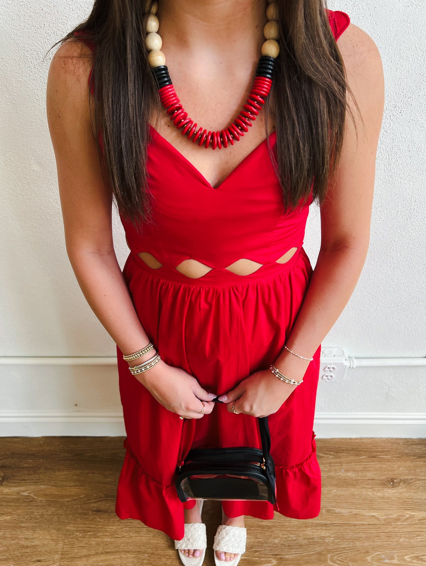 Riley Midi Dress - Red