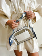 Crossbody Clear Stadium Bag - White