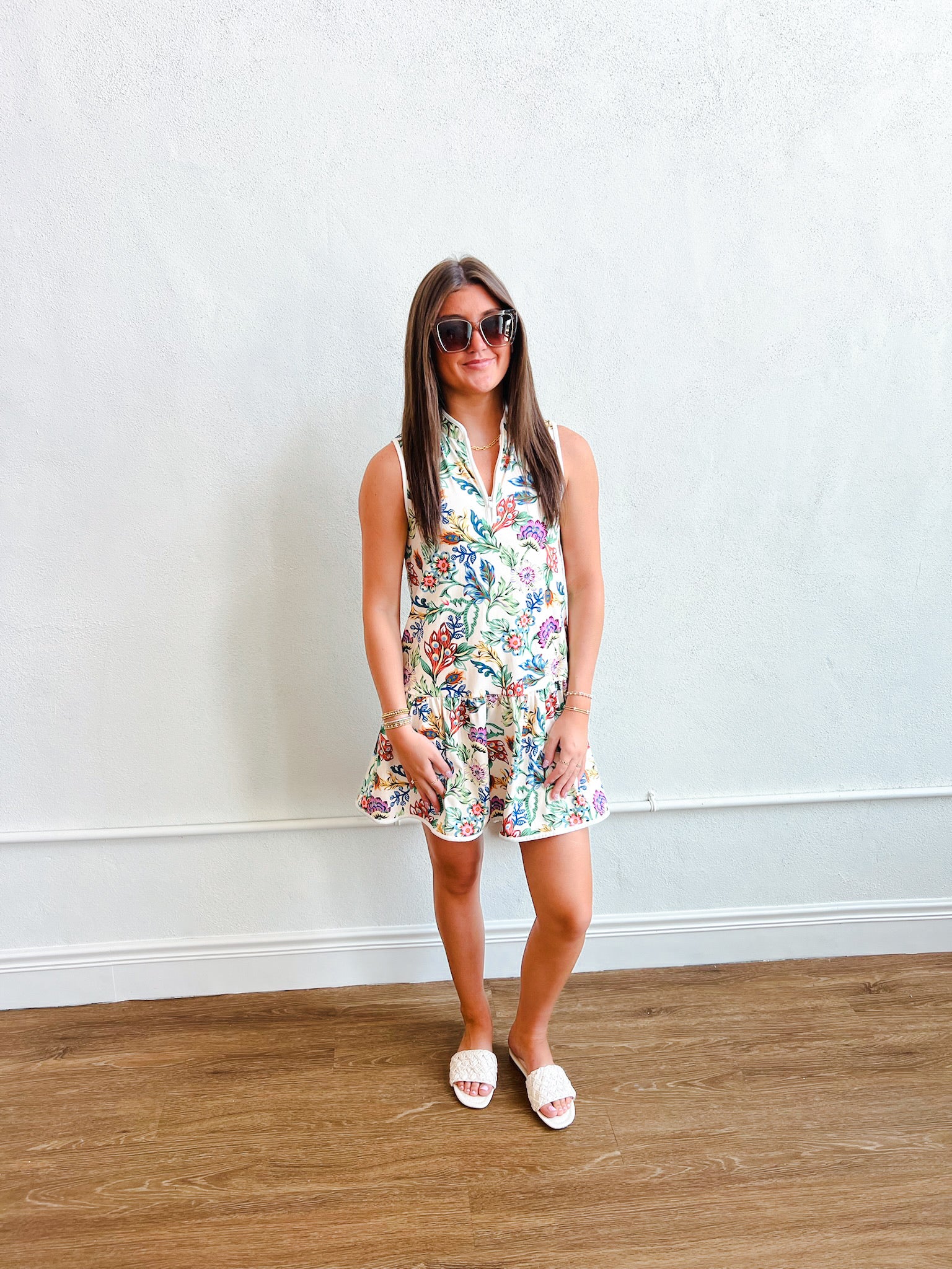The Anna Zip Collar Mini Dress