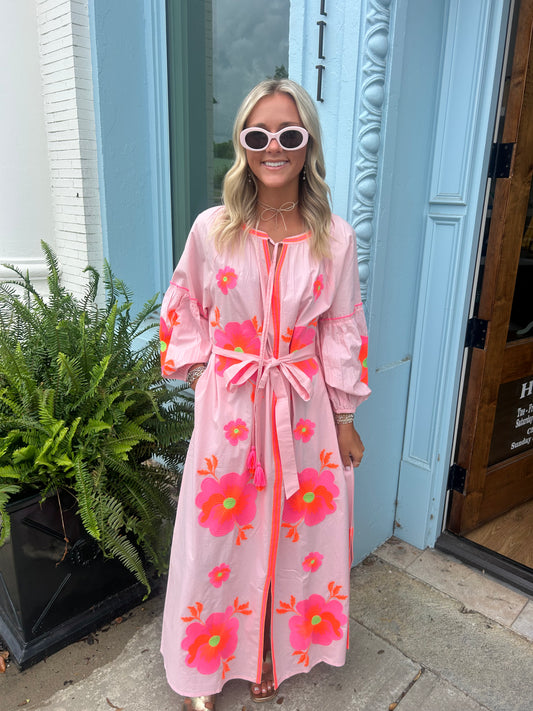 Tela- Florida Floral in Pink