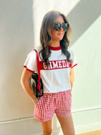 Gia Gingham Shorts - Red