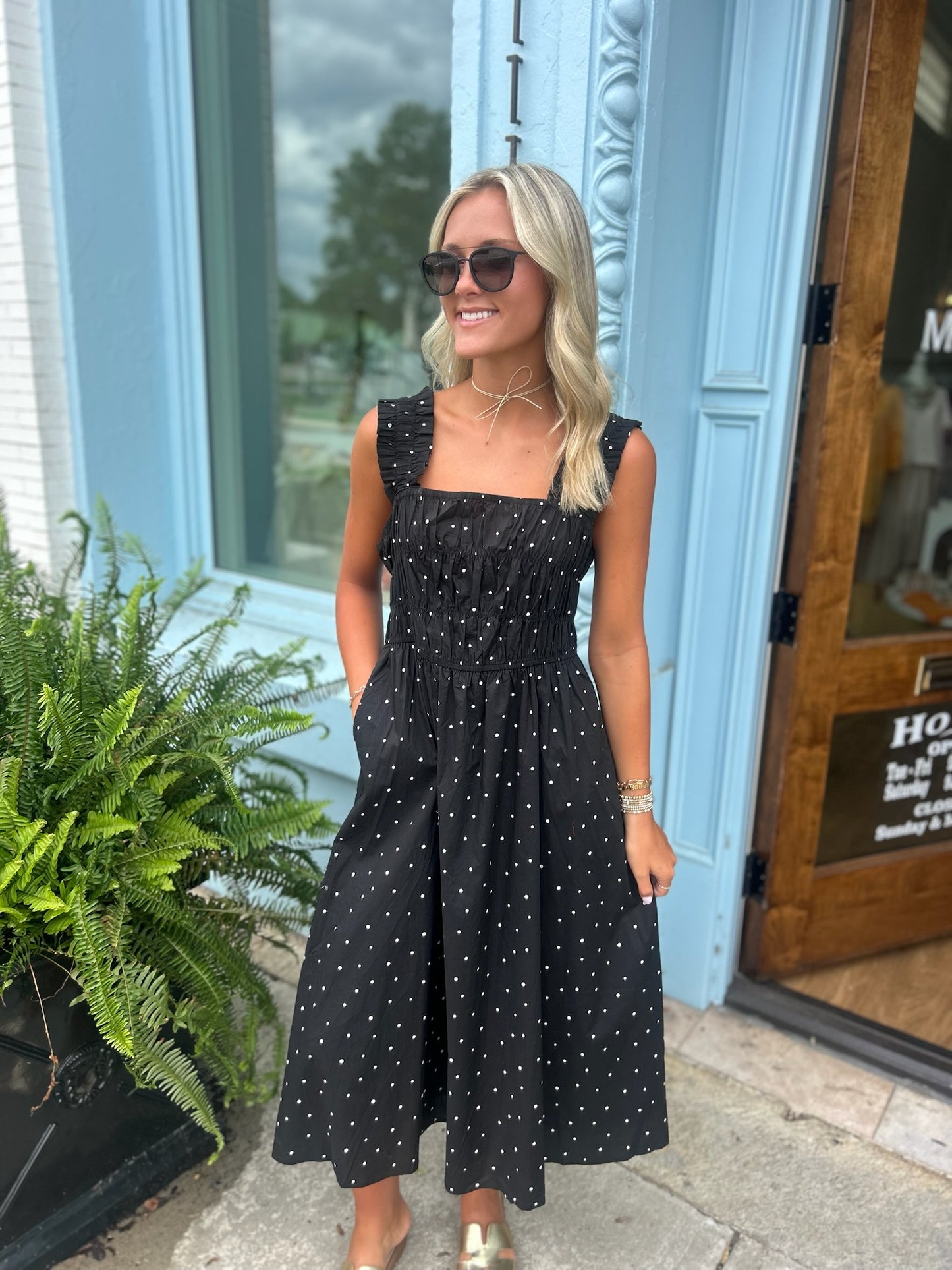 The Willa Polka Dot Midi Dress
