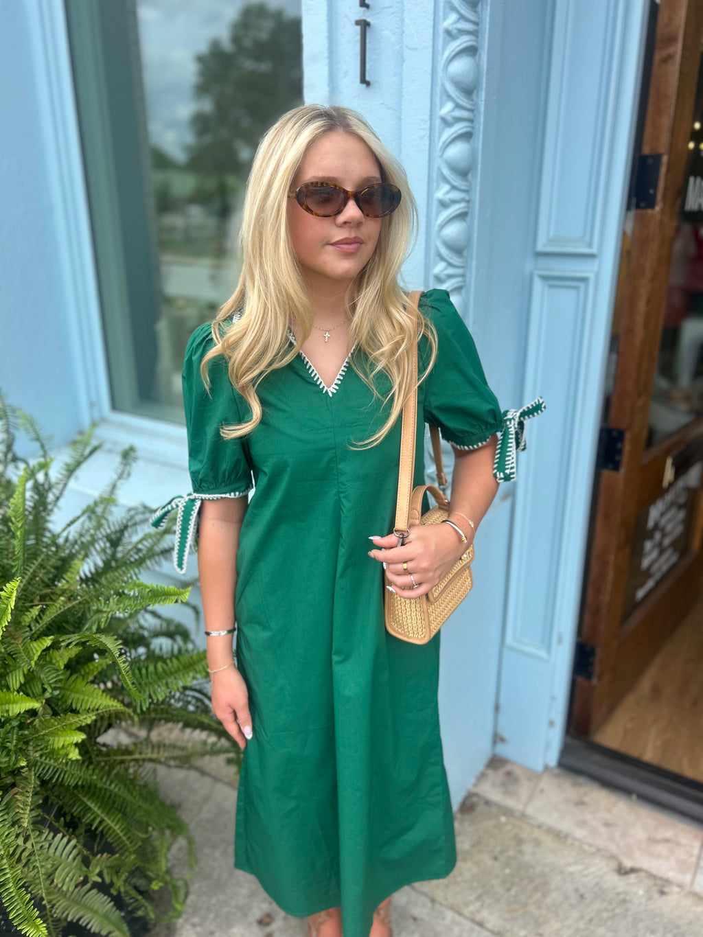 The Sawyer Midi Dress- Green