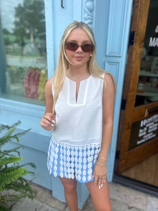 The Miller Fringe Top - White