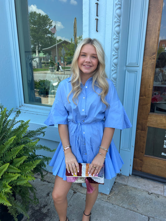 The Marcy Dress - Urban Blue