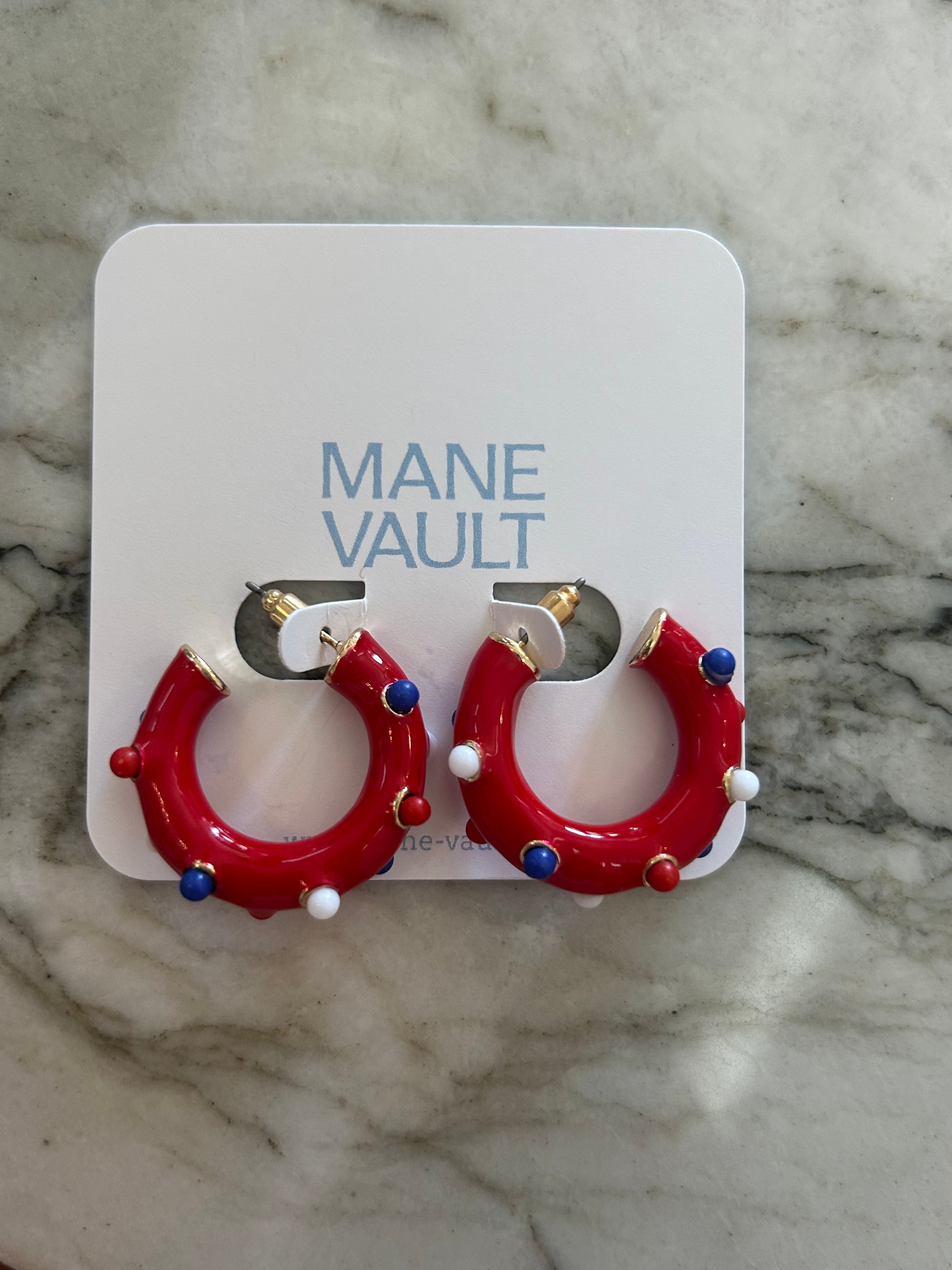 The Patriotic Hoops- Red