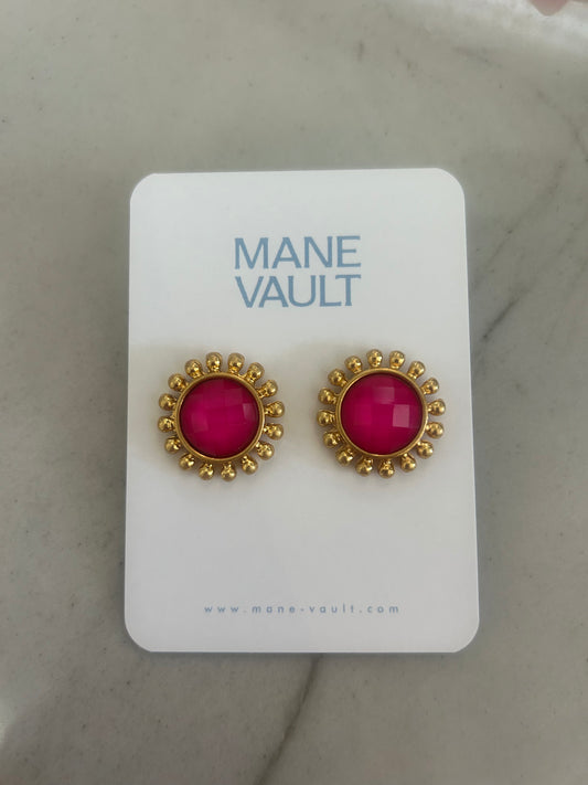 The Sunny Earrings- Fuchsia