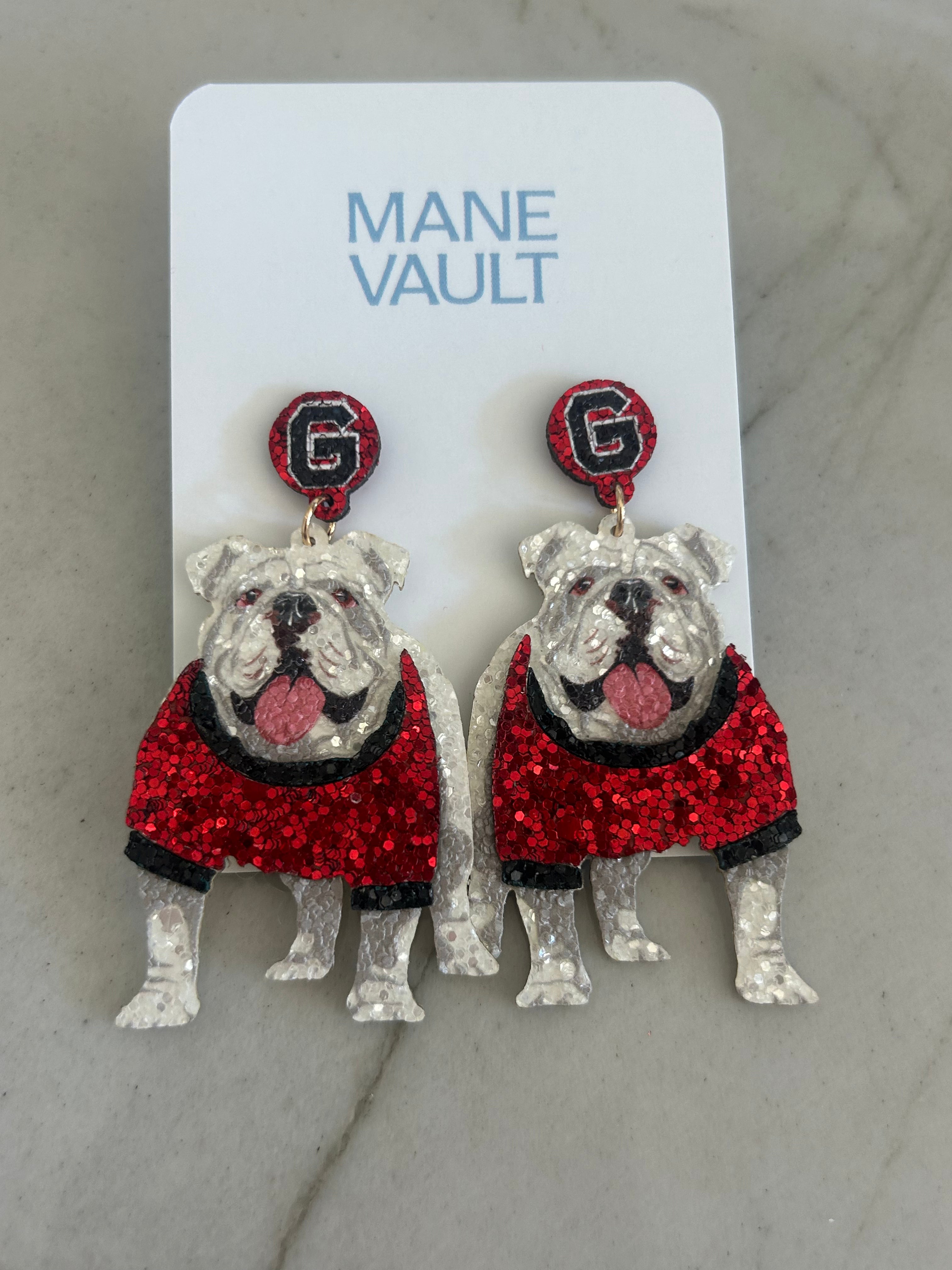 The Bulldog Glitter Earrings