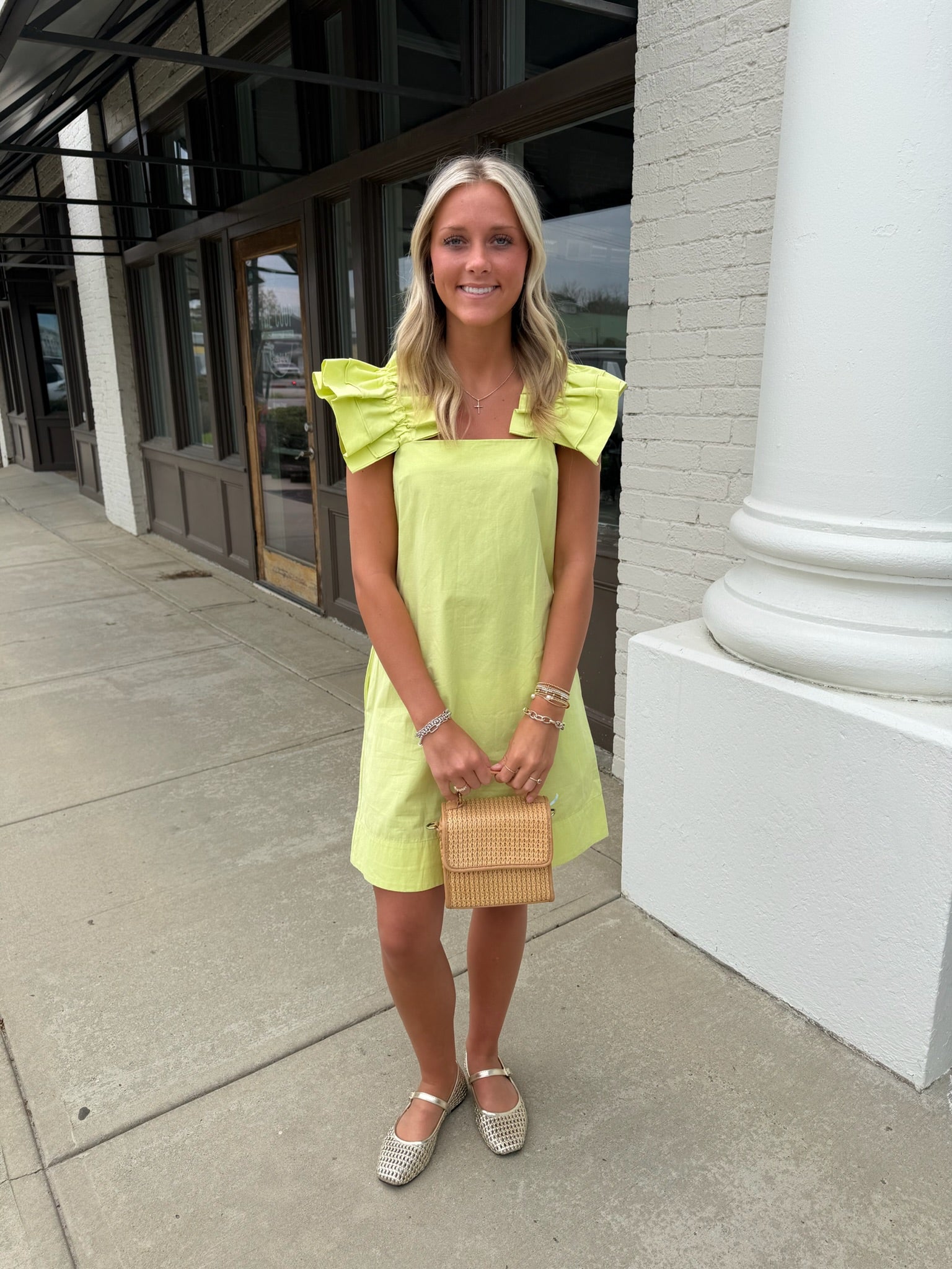 The Oaklee Dress - Lime