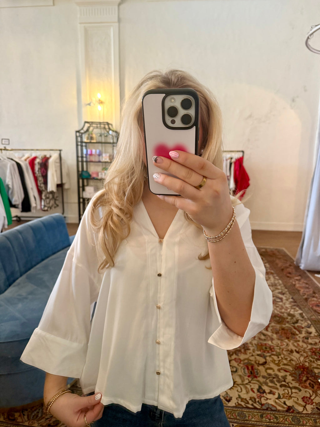 The Jennie Ruffle Top-White