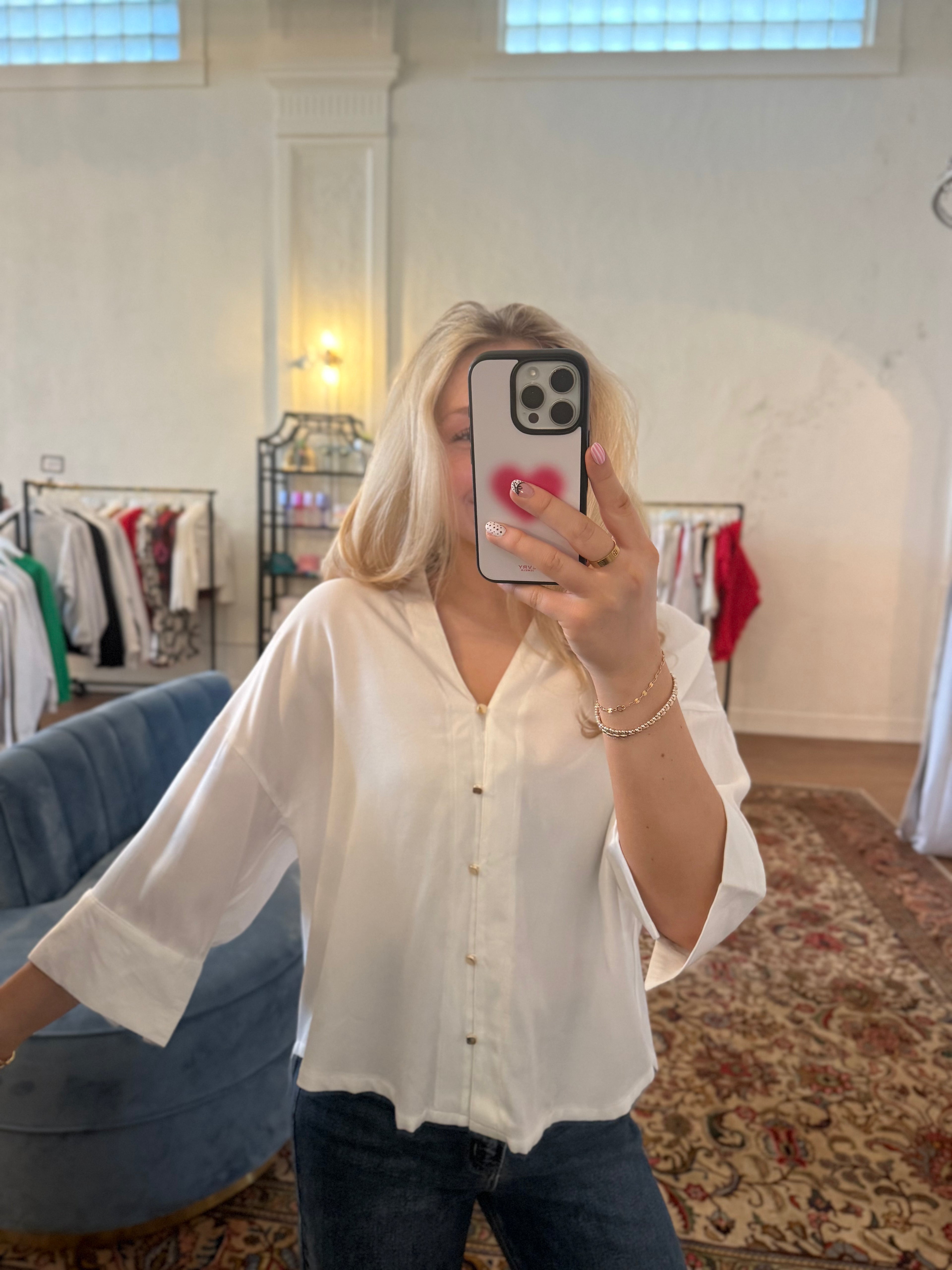 The Jennie Ruffle Top-White