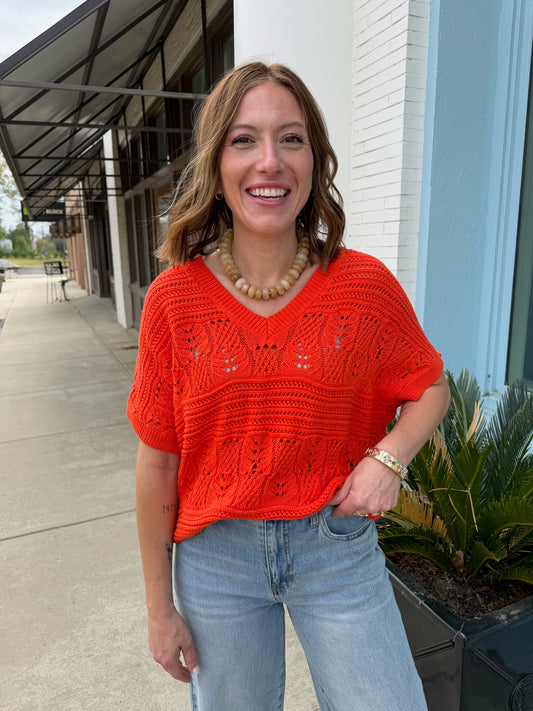 The Virgina Top- Orange