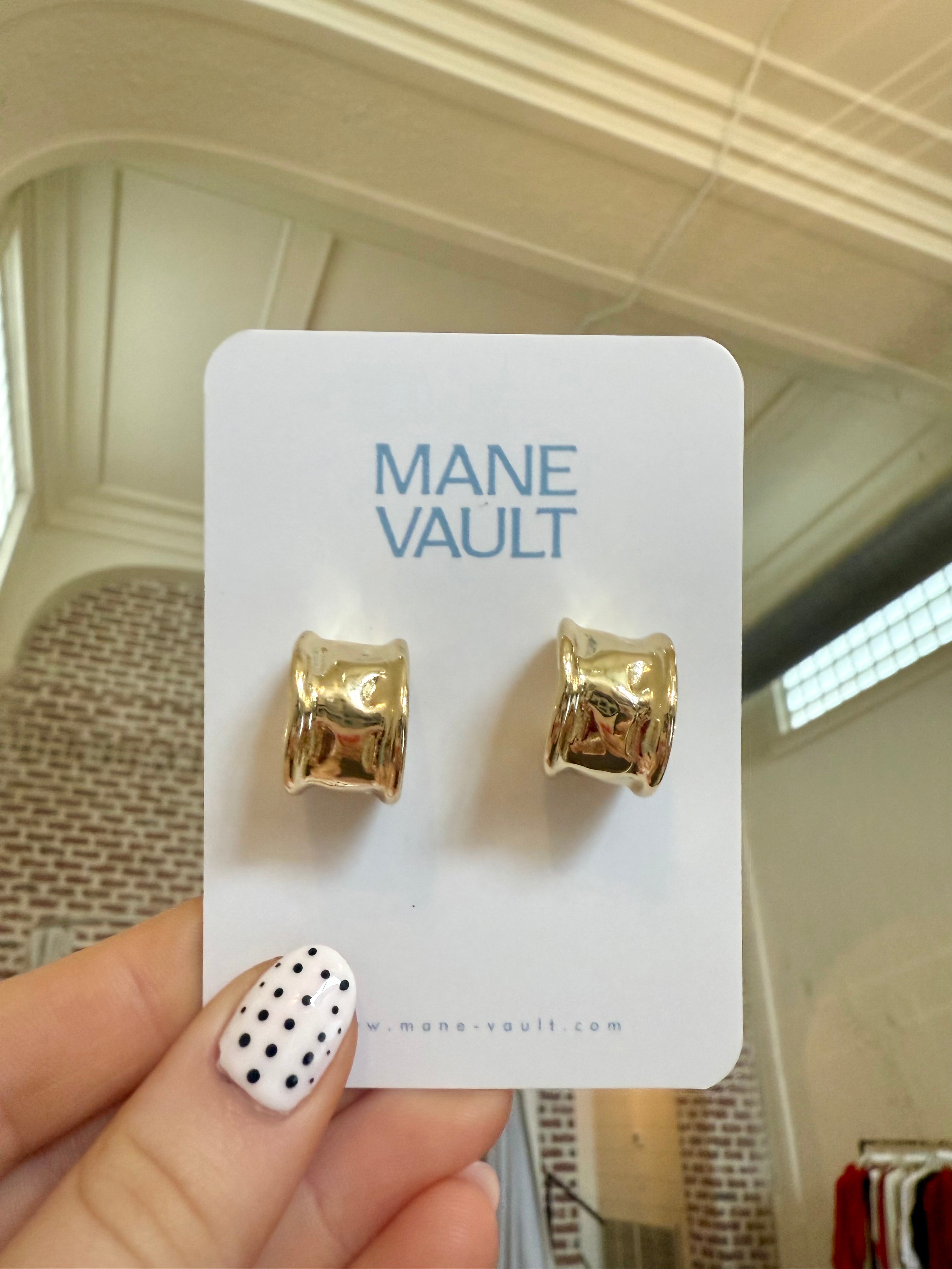 Wide Gold Dipped Hoops