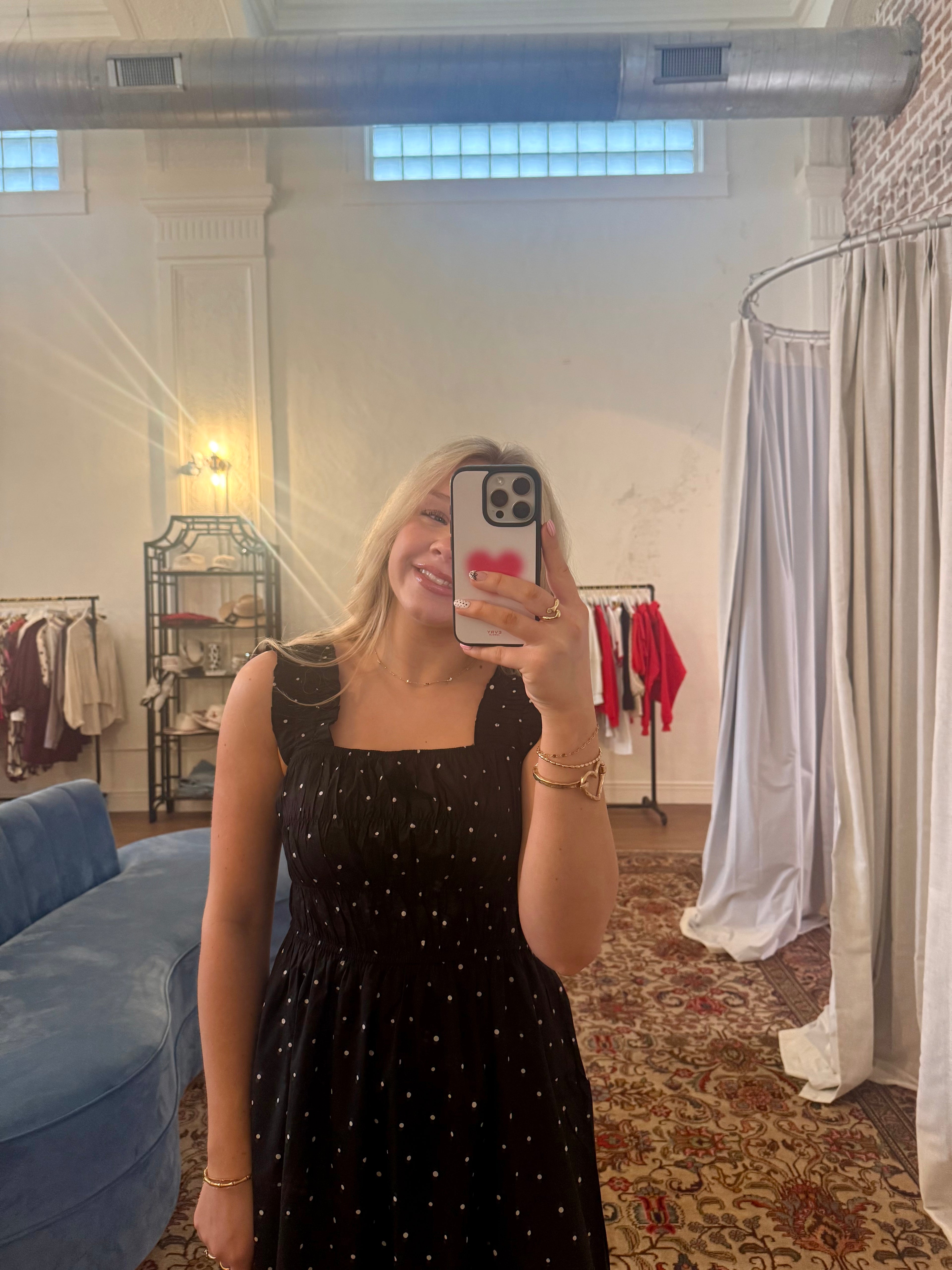 The Willa Polka Dot Midi Dress