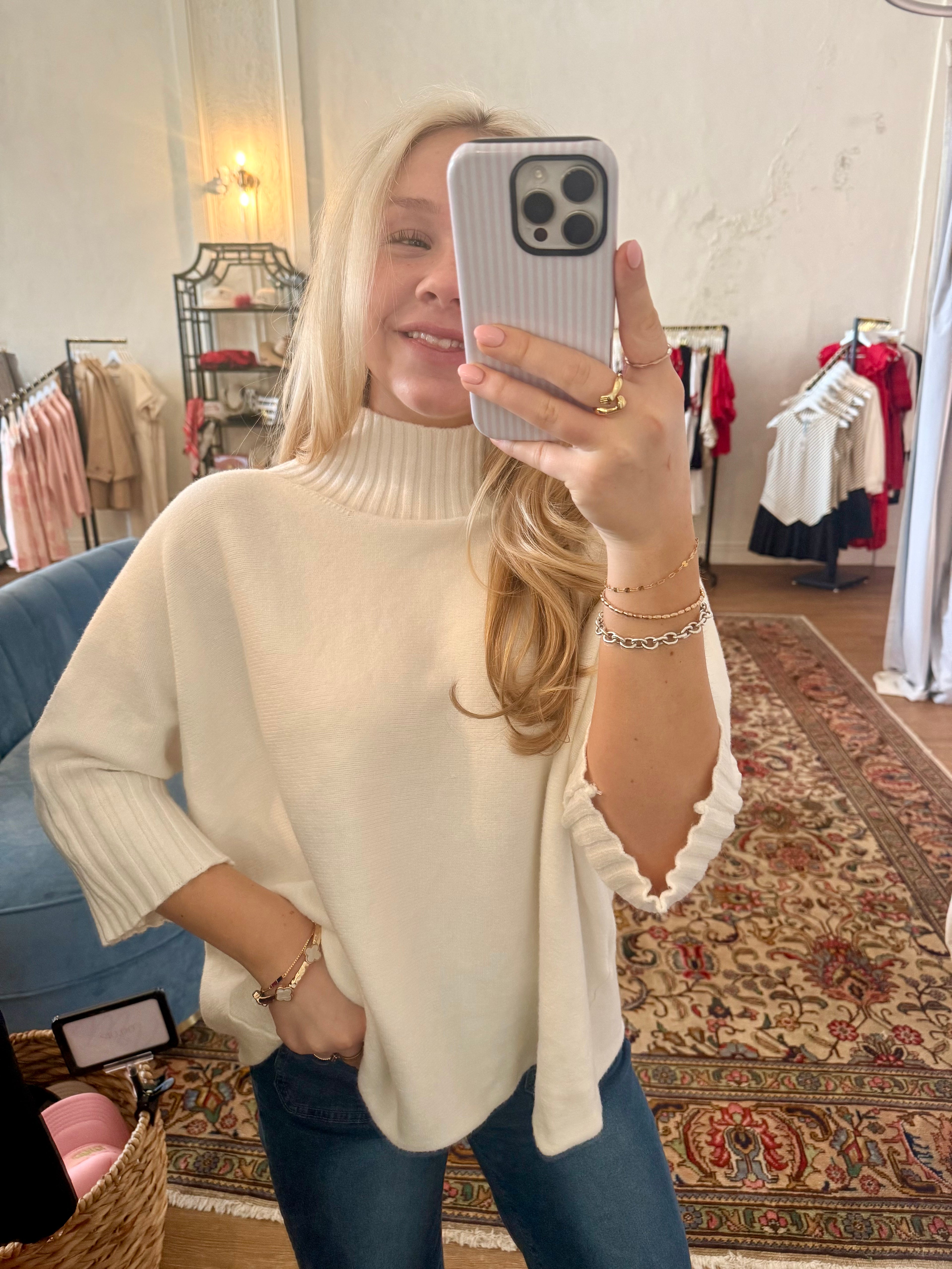 The Remi Sweater - White