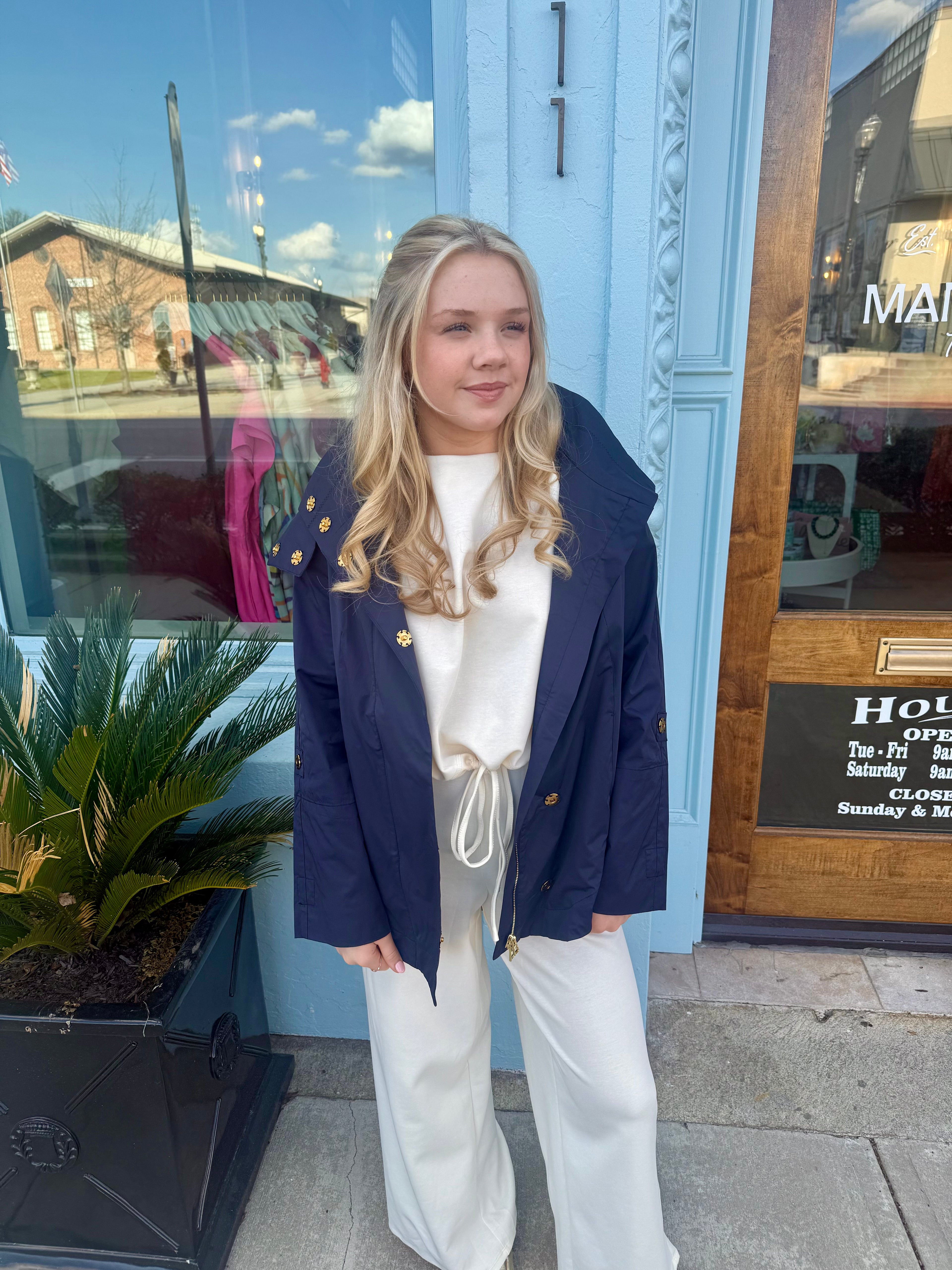 Ciao Milano Savina Rain Jacket - Navy