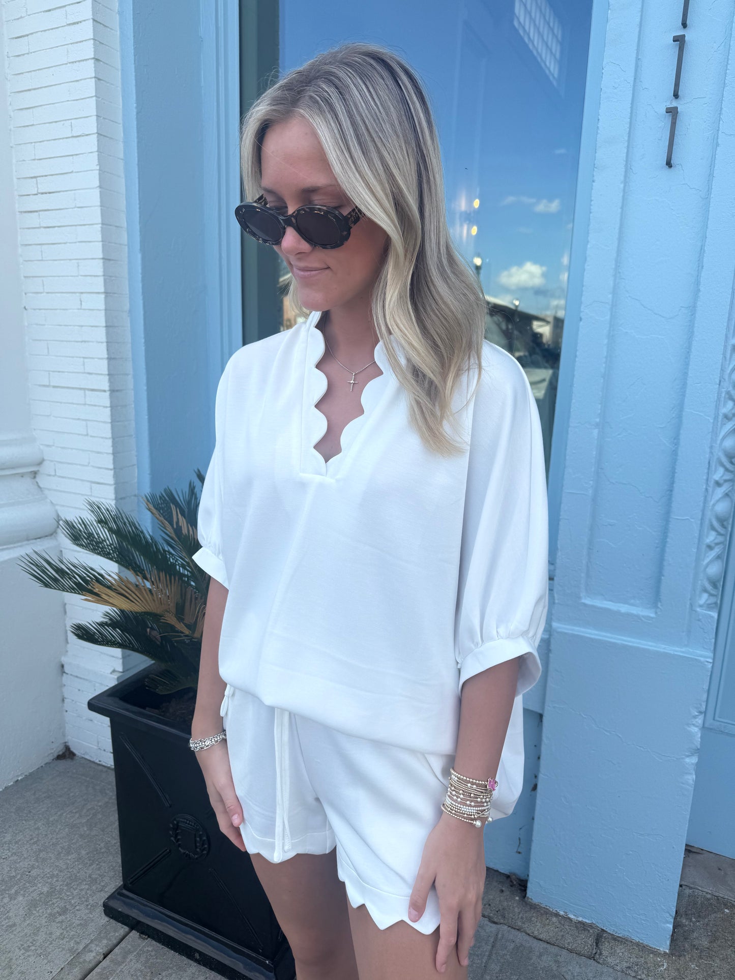 The Mallie Scalloped Short