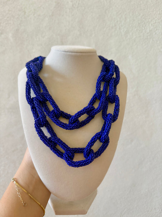 The Palmer Necklace- Royal Blue