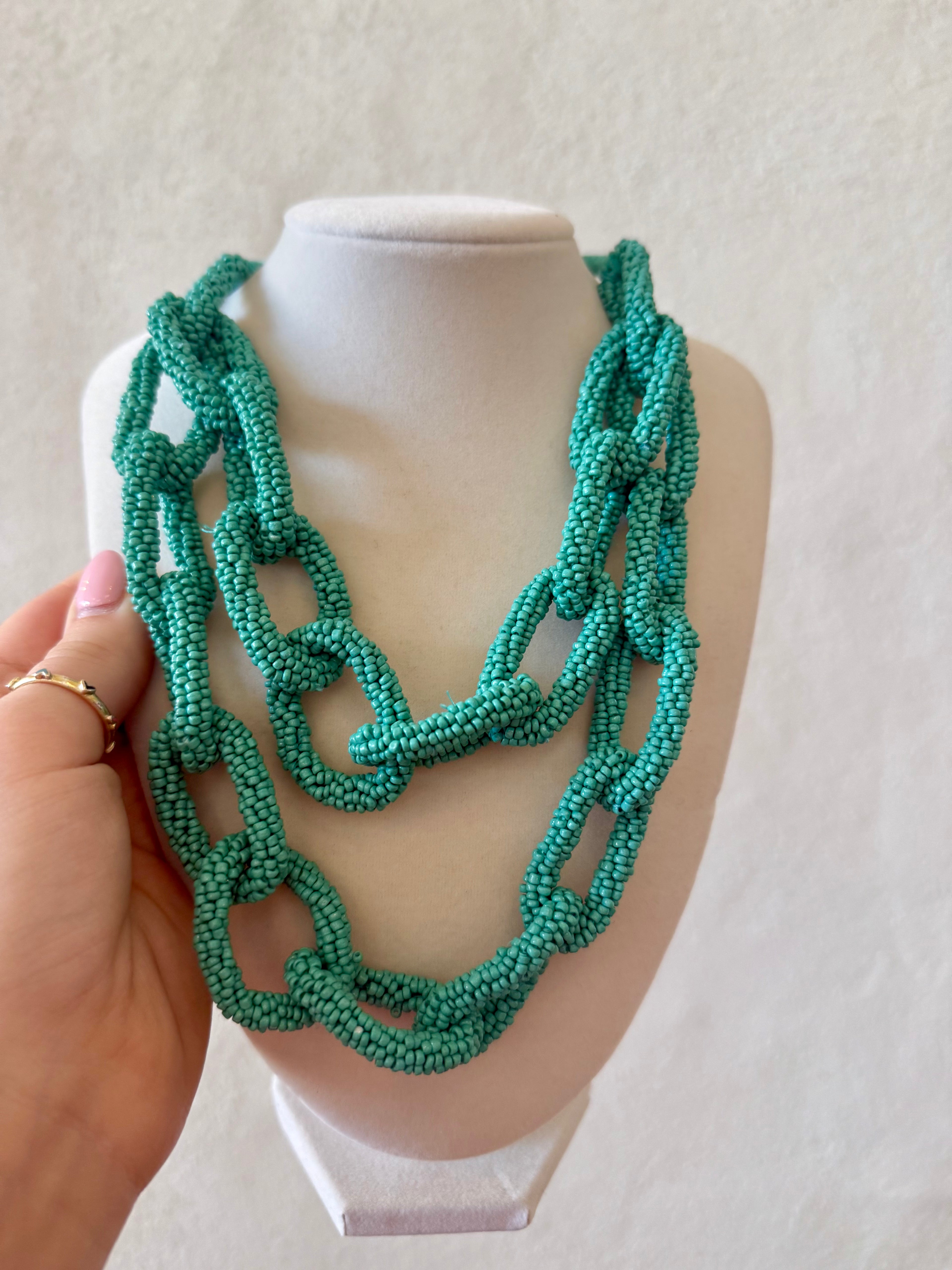 The Palmer Necklace- Teal